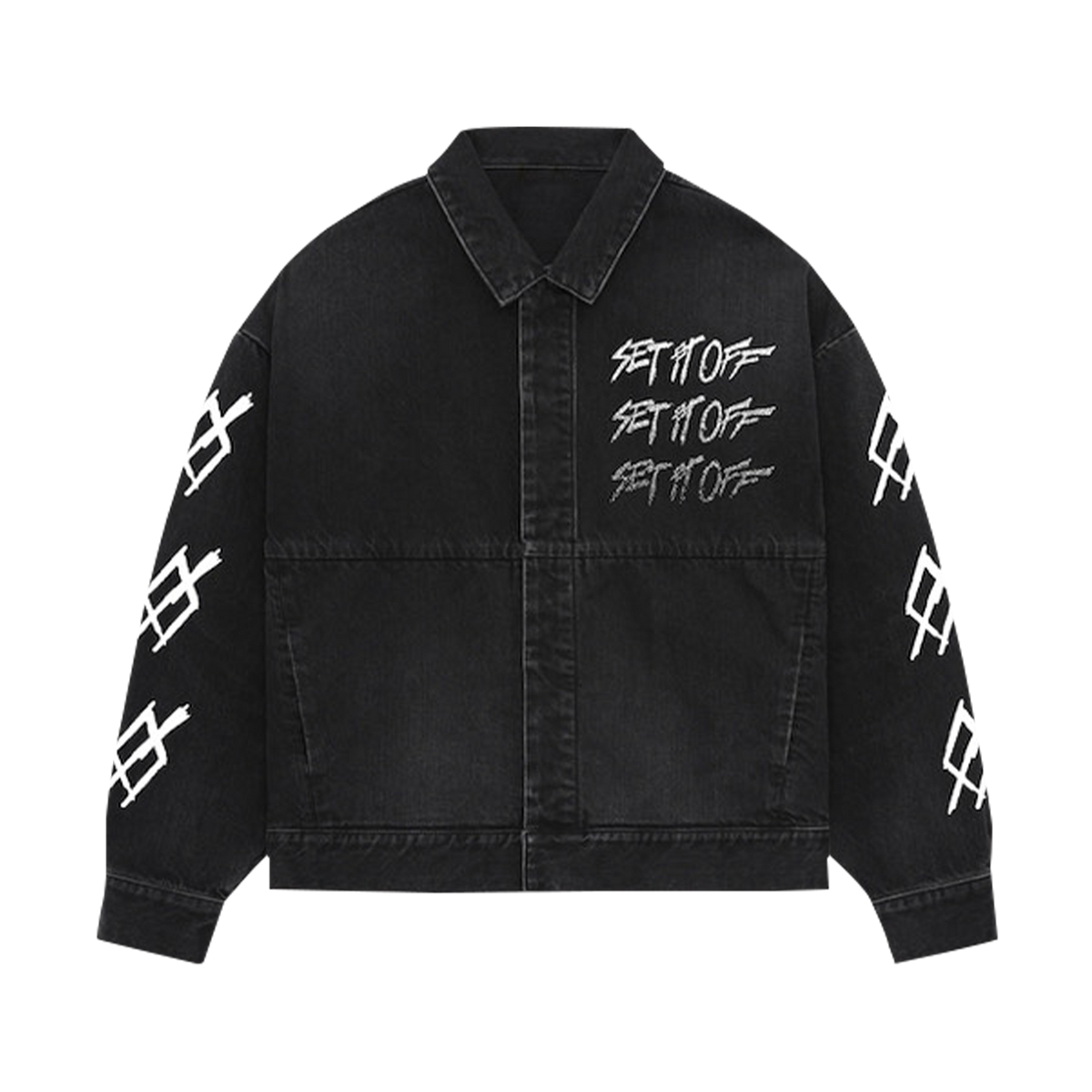 【SATIIIZ】Cade black denim jacket SATIIIZ】Cade black denim jacket