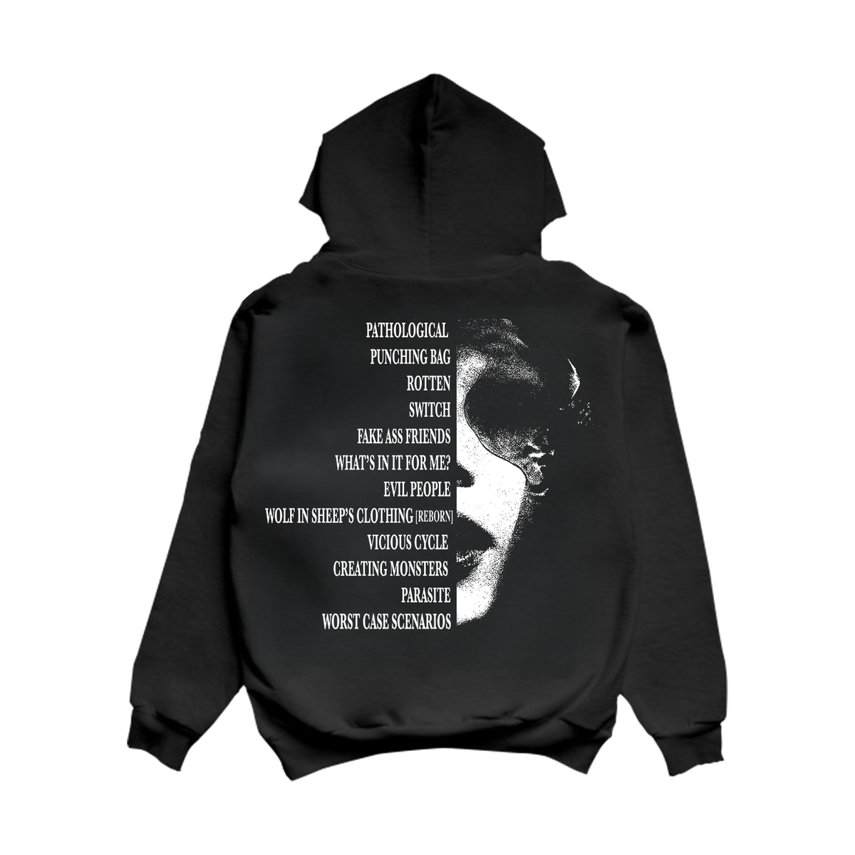 épine volume tulle hoodie BLACK SIO-DopamineTracklistHoodie-