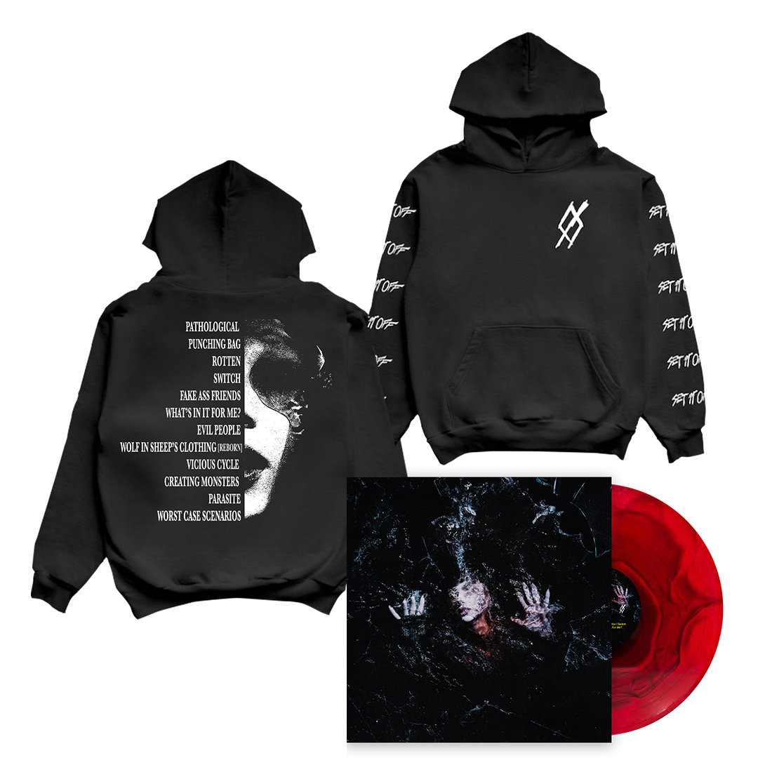 Set It Off Album Tracklist Hoodie and Red Ripple Vinyl Fan Pack