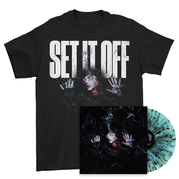 Set It Off - Album Cover T-Shirt and Splatter Vinyl Fan Pack