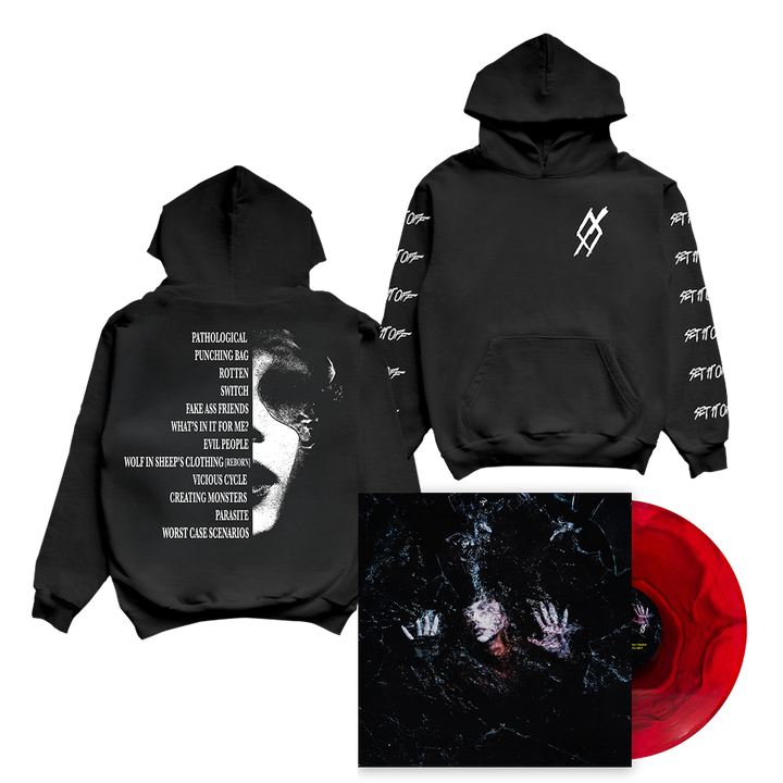 Set It Off - Album Tracklist Hoodie and Red Ripple Vinyl Fan Pack