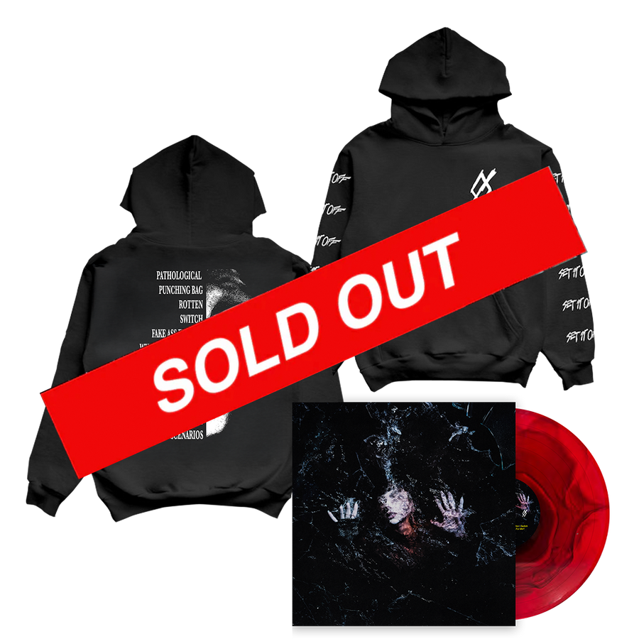 Album Tracklist Hoodie and Red Ripple Vinyl Fan Pack - Set It Off, image size:900x900