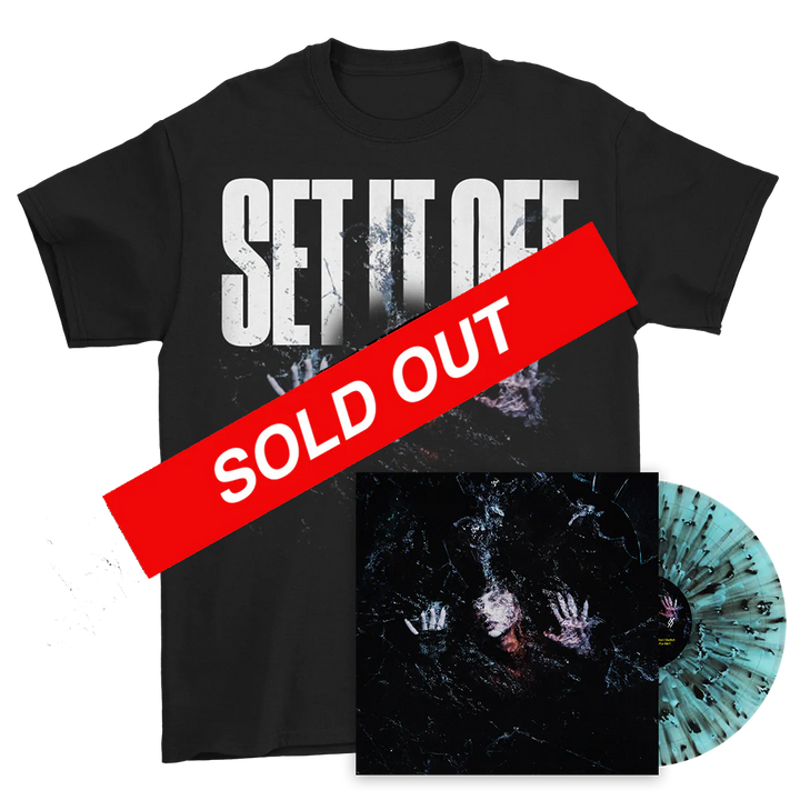 Set It Off - Album Cover T-Shirt and Splatter Vinyl Fan Pack