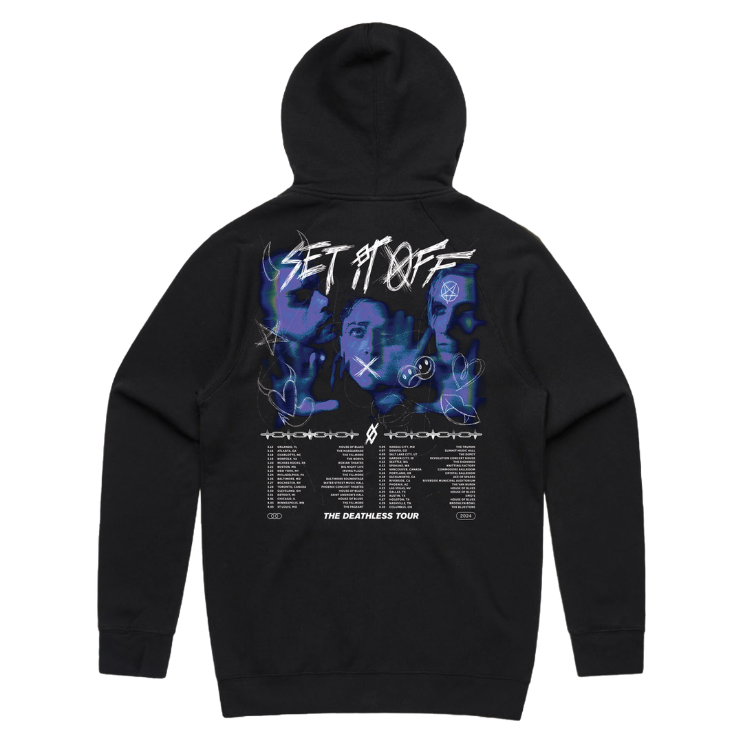 Tour Zip Black Hoodie