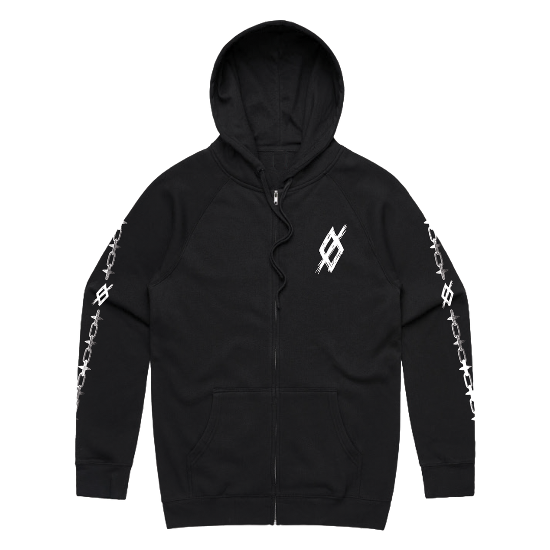 Tour Zip Black Hoodie