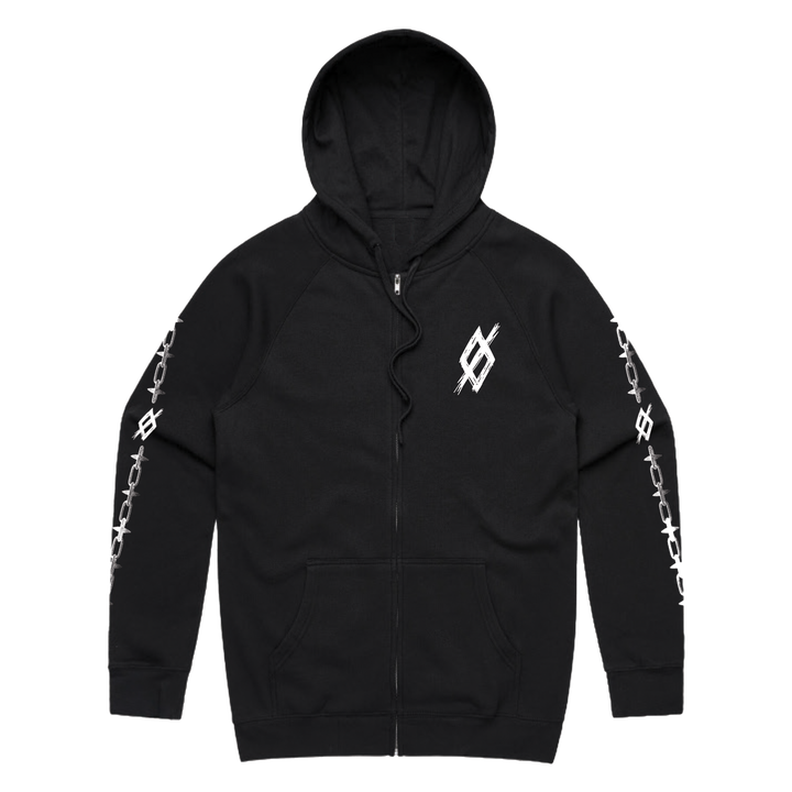 Tour Zip Black Hoodie